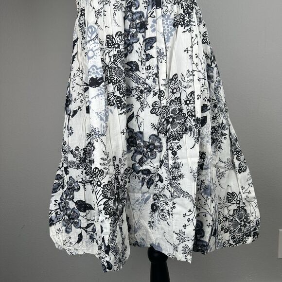 Chaudry KC Babydoll Mini Dress Size Small Sequin Pleated Bubble Hem Cottage Boho - Picture 4 of 15